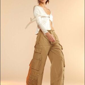 Cynthia Rowley Kim Women's Khaki Cargo Pants